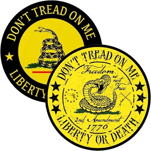 eDesign 2-Pack Don't Tread On Me Liberty or Death Vinyl Sticker Decal - 4 Inches - Dont Tread On Me Sticker for Car Truck SUV Van Window Bumper Wall Laptop Tablet Cup Tumbler and Any Smooth Surface in Saudi Arabia