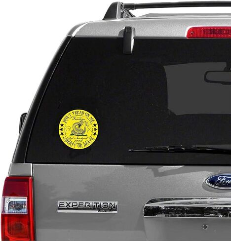 eDesign 2-Pack Don't Tread On Me Liberty or Death Vinyl Sticker Decal - 4 Inches - Dont Tread On Me Sticker for Car Truck SUV Van Window Bumper Wall Laptop Tablet Cup Tumbler and Any Smooth Surface in Saudi Arabia
