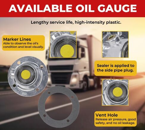 Mytee Products 6 Pack 3434009 Aluminum Trailer Hub Cap with Yellow Rubber Plugs & Gasket - 6 Holes HubCap with Side Pipe Plugs Gaskets for Trailer Axle Replaces 343-4009 19-QJ-313 342-009 8299 CHR1643 in Saudi Arabia