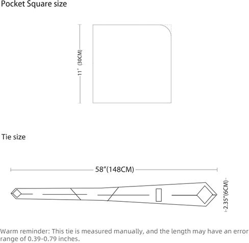 DecTwig Elegant 2.35" (6cm) Men's Skinny Black Tie and Pocket Square - For Men's Formal Events in Saudi Arabia