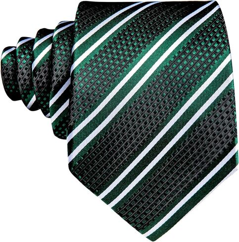 Ties for Men Silk Necktie with Handkerchief Cufflinks Set for Graduation Business Wedding in Saudi Arabia