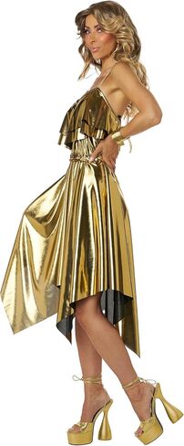 California Costumes, Women's 70'S Disco Dress - Gold, Size L in Saudi Arabia