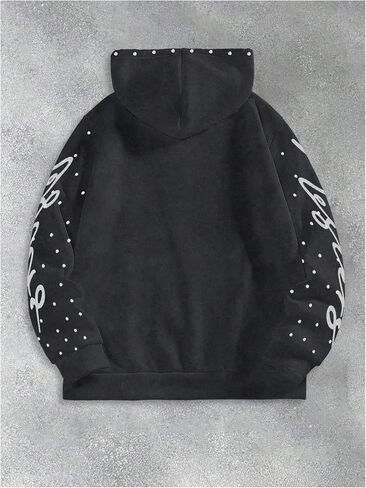 SOLY HUX Men's Y2k Zip Up Hoodie Rhinestone Sparkly Graphic Hooded Sweatshirt Jacket Grunge Streetwear in Saudi Arabia