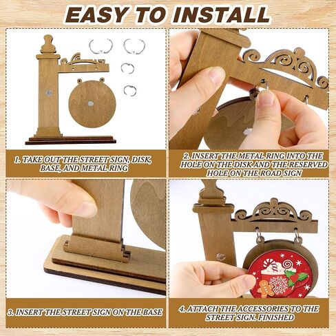 41 Pcs Interchangeable Seasonal Mini Standing Sign Farmhouse Interchangeable Welcome Wood Sign Interchangeable Seasonal Decor Decorative Wooden Holiday Table Sign for Home Table Decor in Kuwait