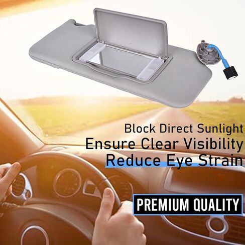 Right Passenger Side Sun Visor Fit for Honda Pilot 2017 2018 2019 2020 2021 2022 Honda Ridgeline 2018-2020 Sunshade Number 83230-TG7-A12ZB Color: Gray in Saudi Arabia