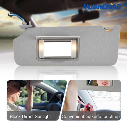 Right Passenger Side Sun Visor Fit for Honda Pilot 2017 2018 2019 2020 2021 2022 Honda Ridgeline 2018-2020 Sunshade Number 83230-TG7-A12ZB Color: Gray in Saudi Arabia