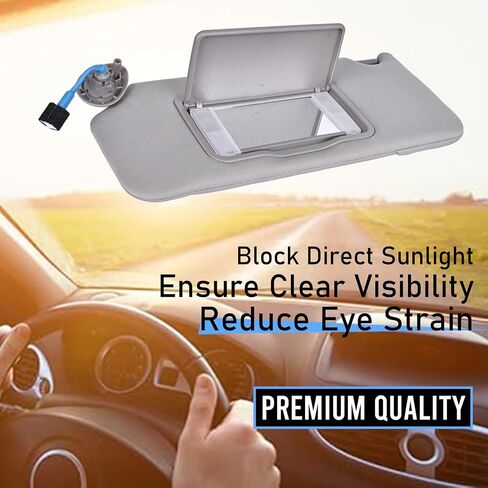 Right Passenger Side Sun Visor Fit for Honda Pilot 2017 2018 2019 2020 2021 2022 Honda Ridgeline 2018-2020 Sunshade Number 83230-TG7-A12ZB Color: Gray in Saudi Arabia