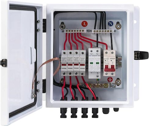 6 String Metal Solar Combiner Box, PV Combiner Box with 20A Rated Current Fuse, Surge Protective Device & 63A Air Circuit Breaker (6 String) (6 String) in Saudi Arabia