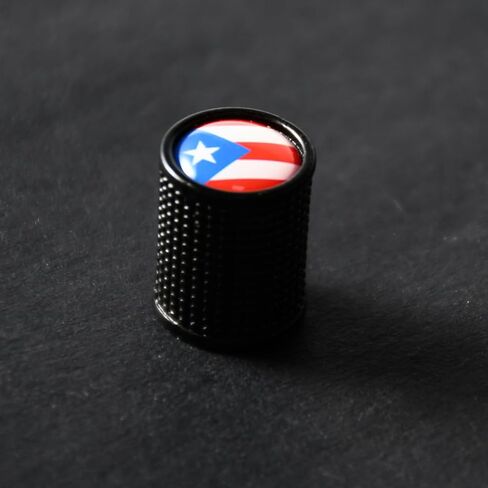 (Set of 4) Auto Tire Valve Stem Cap Cover with Puerto Rico Flag Emblem Badge for Car Pickup Trunk Motorcycle, Estado Libre Asociado in Saudi Arabia