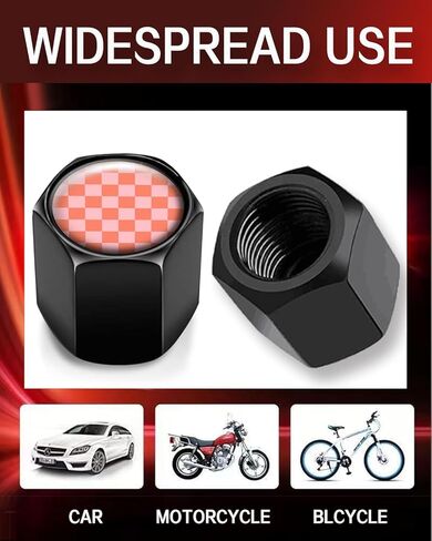 Metal Tire Valve Stem Caps 4 Pack,Car Wheel Stem Caps, Aluminum Universal Air Valve Covers for Cars, Trucks, SUVs, Bikes, Motorcycles, Bicycles(Thin Blue Line American Flag) in Kuwait