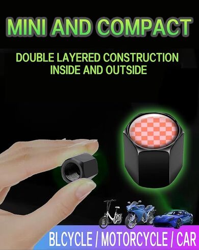 Metal Tire Valve Stem Caps 4 Pack,Car Wheel Stem Caps, Aluminum Universal Air Valve Covers for Cars, Trucks, SUVs, Bikes, Motorcycles, Bicycles(Thin Blue Line American Flag) in Kuwait