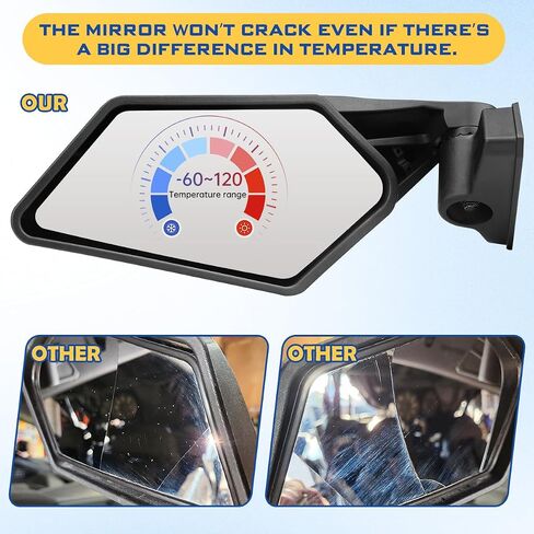 X3 Mirrors,Explosion-proof glass upgraded Maverick X3 side view mirrors Compatible with 2017-2023 Can Am Maverick X3 / X3 Max DS RS RR Turbo,not applicable to other UTV models,OEM#715002898 in Saudi Arabia