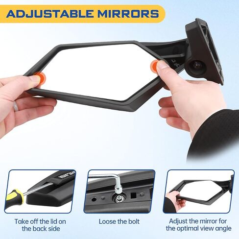 X3 Mirrors,Explosion-proof glass upgraded Maverick X3 side view mirrors Compatible with 2017-2023 Can Am Maverick X3 / X3 Max DS RS RR Turbo,not applicable to other UTV models,OEM#715002898 in Saudi Arabia