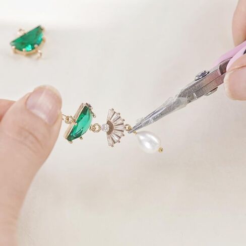 Art Deco Earrings – Emerald Green Drop Chandelier Jewelry for Women, 1920s Vintage Bridal & Wedding Statement Sterling Silver Earrings in Kuwait