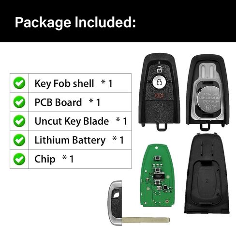 بديل لـ 2019 2020 2021 2022 Ford Bronco Ecosport Edge Explorer F-150 F-250 F-350 Fusion Ranger Key Fob Remote Control M3N-A2C93142300 3 أزرار 315 ميجاهرتز in Kuwait
