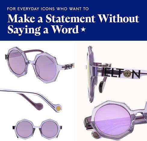 Elton John Eyewear Tinted Glasses for Men & Women, Fashion Tint - Eyeglases with Non-Glare Lenses & 100% UV Protection in Saudi Arabia