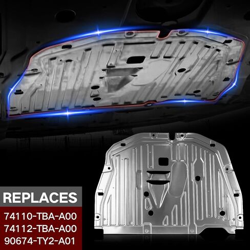 Engine Splash Guard with mounting Screws Compatible with Honda Civic 2016-2021,Replace: 74110-TBA-A00 74112-TBA-A00 90674-TY2-A01 in Kuwait