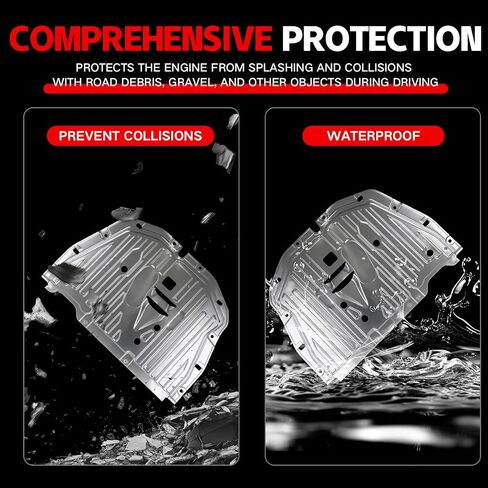 Engine Splash Guard with mounting Screws Compatible with Honda Civic 2016-2021,Replace: 74110-TBA-A00 74112-TBA-A00 90674-TY2-A01 in Kuwait