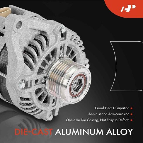 A-Premium Alternator Compatible with Mitsubishi Outlander 2011-2019 2.4L, Outlander Sport 2011-2018, Lancer 2011-2015 2.0L 2.4L, Lancer 2016-2017, RVR 2011-2019, 12V 130A 6-Groove Clutch Pulley CW in Saudi Arabia