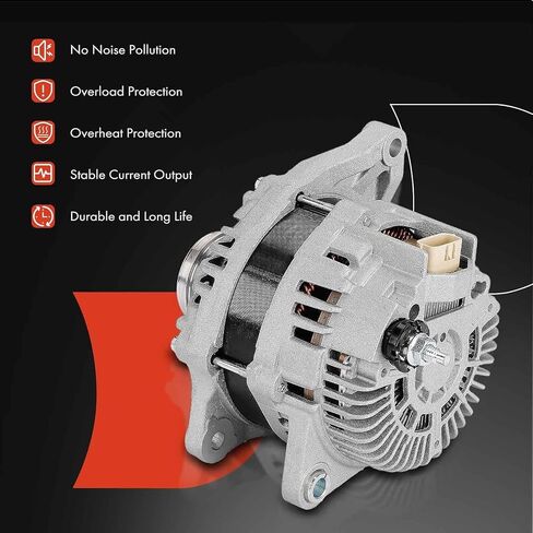 A-Premium Alternator Compatible with Mitsubishi Outlander 2011-2019 2.4L, Outlander Sport 2011-2018, Lancer 2011-2015 2.0L 2.4L, Lancer 2016-2017, RVR 2011-2019, 12V 130A 6-Groove Clutch Pulley CW in Saudi Arabia