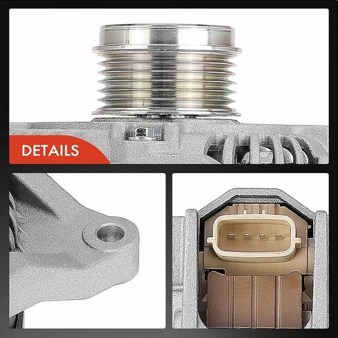 A-Premium Alternator Compatible with Mitsubishi Outlander 2011-2019 2.4L, Outlander Sport 2011-2018, Lancer 2011-2015 2.0L 2.4L, Lancer 2016-2017, RVR 2011-2019, 12V 130A 6-Groove Clutch Pulley CW in Saudi Arabia