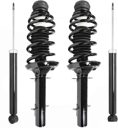 COMPLETESTRUTS - مجموعات الدعامة الأمامية الكاملة مع نوابض لولبية واستبدال ممتص الصدمات الخلفي لسيارة Volkswagen Beetle 1998-2010 - مجموعة من 4 in Saudi Arabia