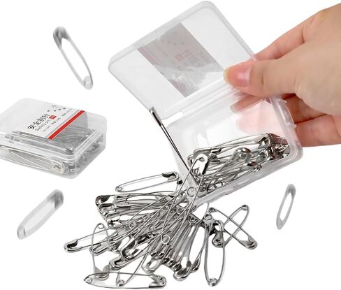 Safety Pins,153 Pcs Assorted Sizes Pins Bulk,Heavy Duty for Clothes, Sewing, Craft in Saudi Arabia