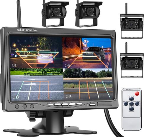 Wired Backup Camera Monitor Car RV System 5 inch IPS Screen Monitor IP68 Reverse Camera AHD Rear View Camera Waterproof Infrared Night Vision Stable Signal in Saudi Arabia