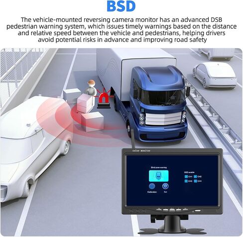 Wired Backup Camera Monitor Car RV System 5 inch IPS Screen Monitor IP68 Reverse Camera AHD Rear View Camera Waterproof Infrared Night Vision Stable Signal in Saudi Arabia