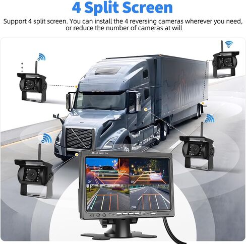 Wired Backup Camera Monitor Car RV System 5 inch IPS Screen Monitor IP68 Reverse Camera AHD Rear View Camera Waterproof Infrared Night Vision Stable Signal in Saudi Arabia