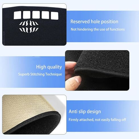 Fit for Tesla Model X 2016-2022,Car Dashboard Cover,Dash Cover Mat Protective Pad,Non-Slip Dash Cover,Interior Dash Covers Black in Saudi Arabia