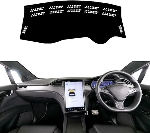 Fit for Tesla Model X 2016-2022,Car Dashboard Cover,Dash Cover Mat Protective Pad,Non-Slip Dash Cover,Interior Dash Covers Black in Saudi Arabia