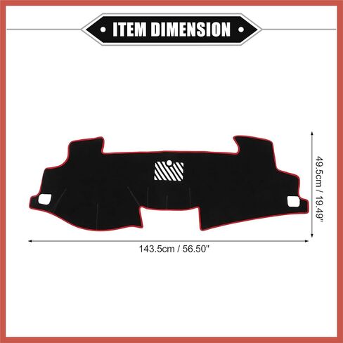 ACROPIX Dashboard Cover Compatible for Toyota Camry 2012-2017, Non-Slip Polyester Black Red Dash Cover Mat Dash Board Protector Cover Car Parts in Saudi Arabia