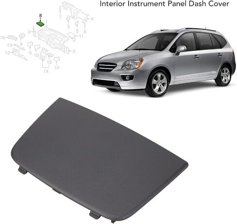 Dashboard Decorative Cover, Interior Instrument Panel Dash Center Grille Stylish Scratch Proof, for Kia Rondo 2007 to 2010, Replace OE 84724 1D1003W (Grey) in Saudi Arabia