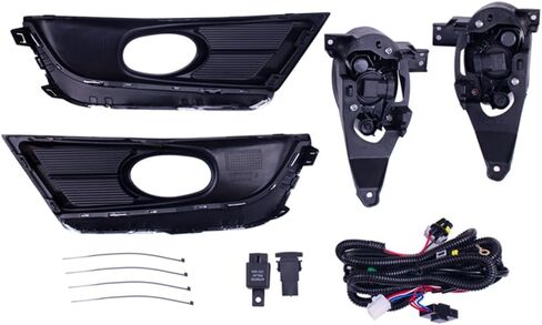 مجموعة مصابيح الضباب من BestParts متوافقة مع Honda CR-V CRV 2017-2019 مع أغطية ومفاتيح وأقواس ومجموعة أسلاك تحل محل HO1038134 HO1039134 71166-TLA-A00 71116-TLA-A00 HO2593141 HO2592141 in Saudi Arabia