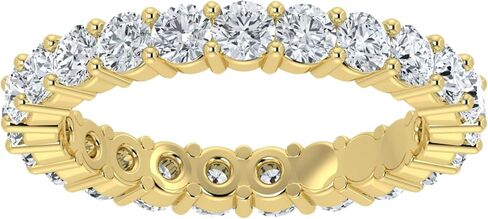 IGI Certified 1.00-2.00 Carat Lab Grown Diamond Eternity Band Ring for Women 14K Yellow & White Gold Jewelry Gift Box Packaging (E-F Color, VS1-VS2 Eye Clean Clarity) in Saudi Arabia