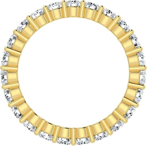 IGI Certified 1.00-2.00 Carat Lab Grown Diamond Eternity Band Ring for Women 14K Yellow & White Gold Jewelry Gift Box Packaging (E-F Color, VS1-VS2 Eye Clean Clarity) in Saudi Arabia