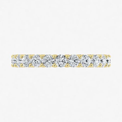 IGI Certified 1.00-2.00 Carat Lab Grown Diamond Eternity Band Ring for Women 14K Yellow & White Gold Jewelry Gift Box Packaging (E-F Color, VS1-VS2 Eye Clean Clarity) in Saudi Arabia