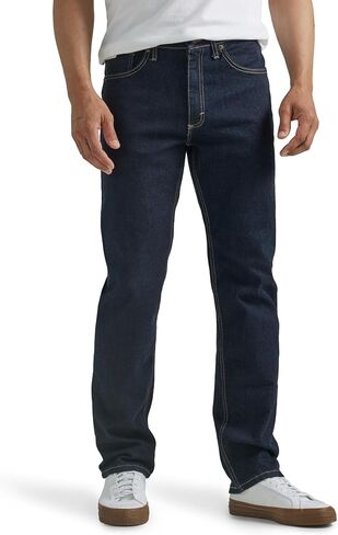 Wrangler Men's Free-to-Stretch Regular Fit Jean, Rinse Denim, 36W x 34L in Saudi Arabia