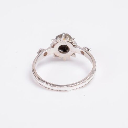 خاتم البيريت، خاتم من الفضة الإسترلينية عيار 925، خاتم بيان، مجوهرات فضية، خاتم أنيق، خاتم البيريت الخام، أحجار كريمة للنقود، مجوهرات للنساء (الولايات المتحدة 9) in Kuwait