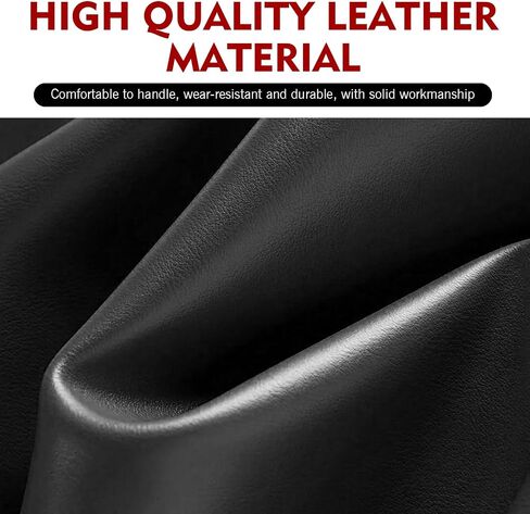 Leather Headrest Cover, Dust-proof and Scratch-proof Headrest Protective Cover with Storage Pocket for Cell Phone Keys and Coins, Removable Velcro Head Rest Cover for Most Cars (Red) in Saudi Arabia