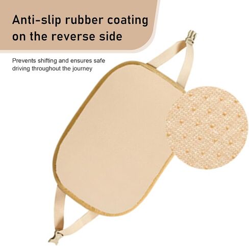 2 PCS Car Seat Headrest Protective Cover, Sweat Absorbent Breathable Linen Microfiber Leather Soft Skin Friendly Headrest Cover, Four Seasons, Elastic Band Snap Mounting Fittings (Beige) in Saudi Arabia