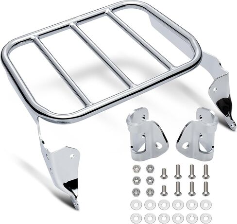 MoKitDora Softail Luggage Rack for Harley Sissy Bar Uprights Compatible with 2018-later Softail Fat Boy FLFB FLFBS Breakout FXBR FXBRS, Gloss Black in Kuwait