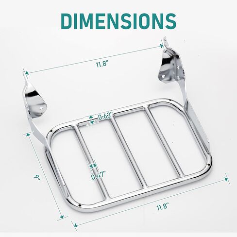 MoKitDora Softail Luggage Rack for Harley Sissy Bar Uprights Compatible with 2018-later Softail Fat Boy FLFB FLFBS Breakout FXBR FXBRS, Gloss Black in Kuwait