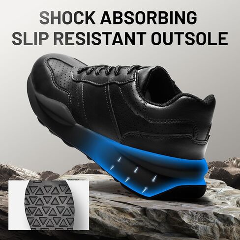 Steel Toe Shoes for Women Lightweight Work Shoes Women's Memory Foam Comfortable Steel Toe Sneakers Indestructible Safety Shoes Composite Toe Construction Shoes in Saudi Arabia