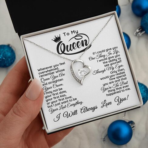 Yametee Personalized To My Wife Necklace From Husband I Love You More Wife Birthday Anniversary Wedding Valentines Christmas Customized Message Card in Saudi Arabia