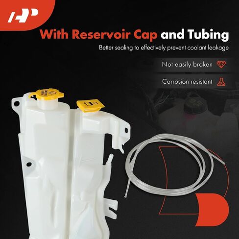 A-Premium Engine Coolant Overflow Recovery Reservoir Tank [With Cap & Sensor & Hose] Compatible with Dodge Durango 2007-2009 & Chrysler Aspen 2007-2009 - Front Side in Saudi Arabia