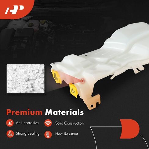 A-Premium Engine Coolant Overflow Recovery Reservoir Tank [With Cap & Sensor & Hose] Compatible with Dodge Durango 2007-2009 & Chrysler Aspen 2007-2009 - Front Side in Saudi Arabia