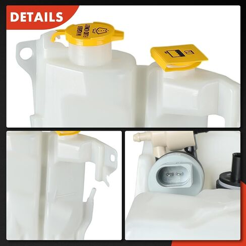 A-Premium Engine Coolant Overflow Recovery Reservoir Tank [With Cap & Sensor & Hose] Compatible with Dodge Durango 2007-2009 & Chrysler Aspen 2007-2009 - Front Side in Saudi Arabia