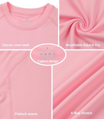 Boys' Girls' Compression Shirt Long Sleeve, Quick Dry Football Baseball Sports Baselayer Crewneck Undershirt in Saudi Arabia